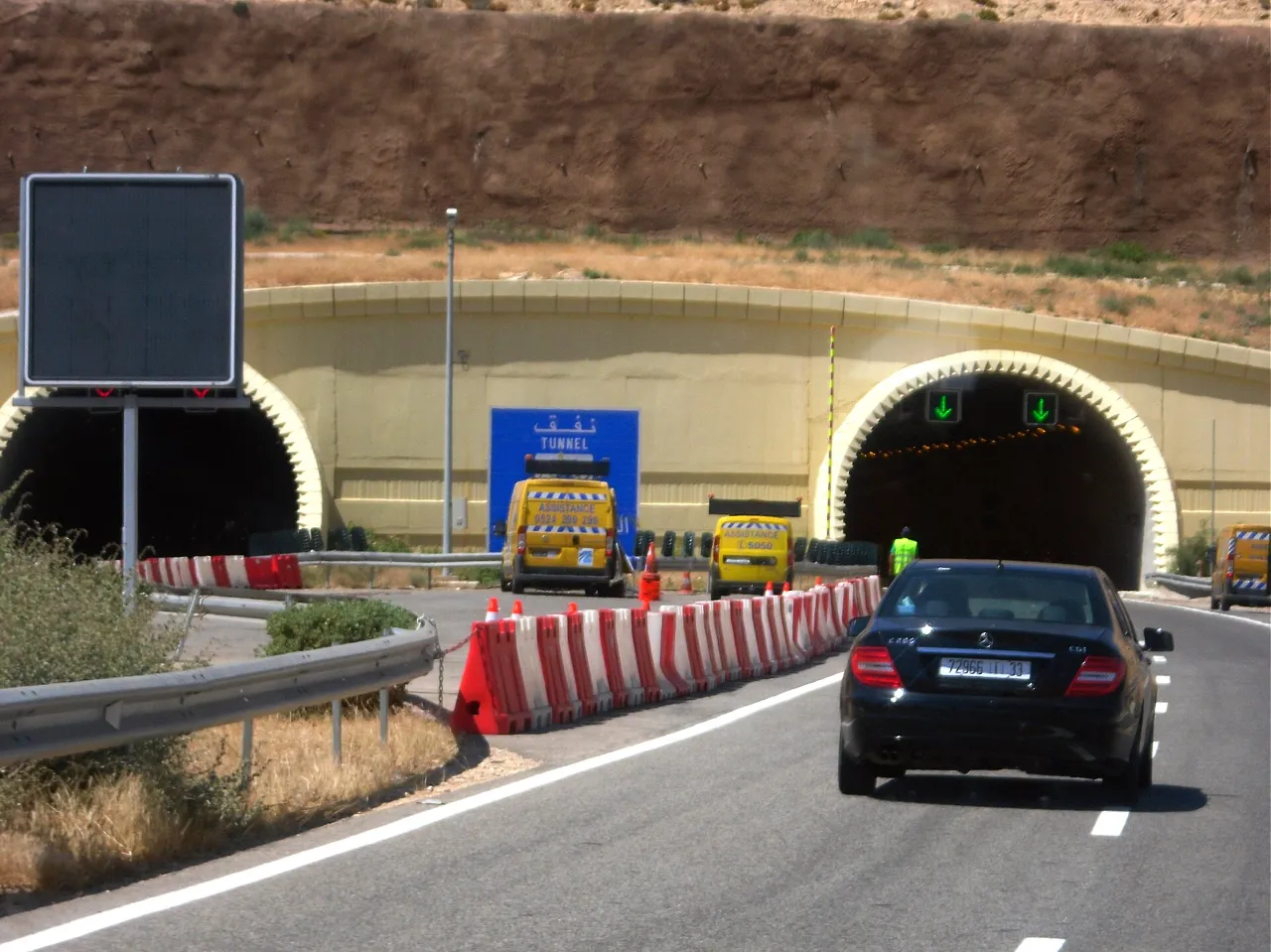 Le tunnel de l’autoroute entre Agadir et Marrakech, dans l’Atlas